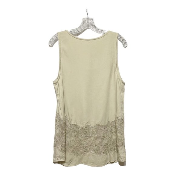 Soft Surroundings Medium Emmaline Beige Embroidered Beaded Tunic Tank NWT - Picture 3 of 6